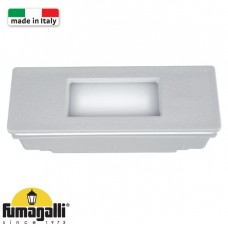 Φωτιστικό Χωνευτό Ορθογώνιο με Λάμπα LED 3W 400lm 230V Ρητίνης Γκρί IP55 Fumagalli Nina 150